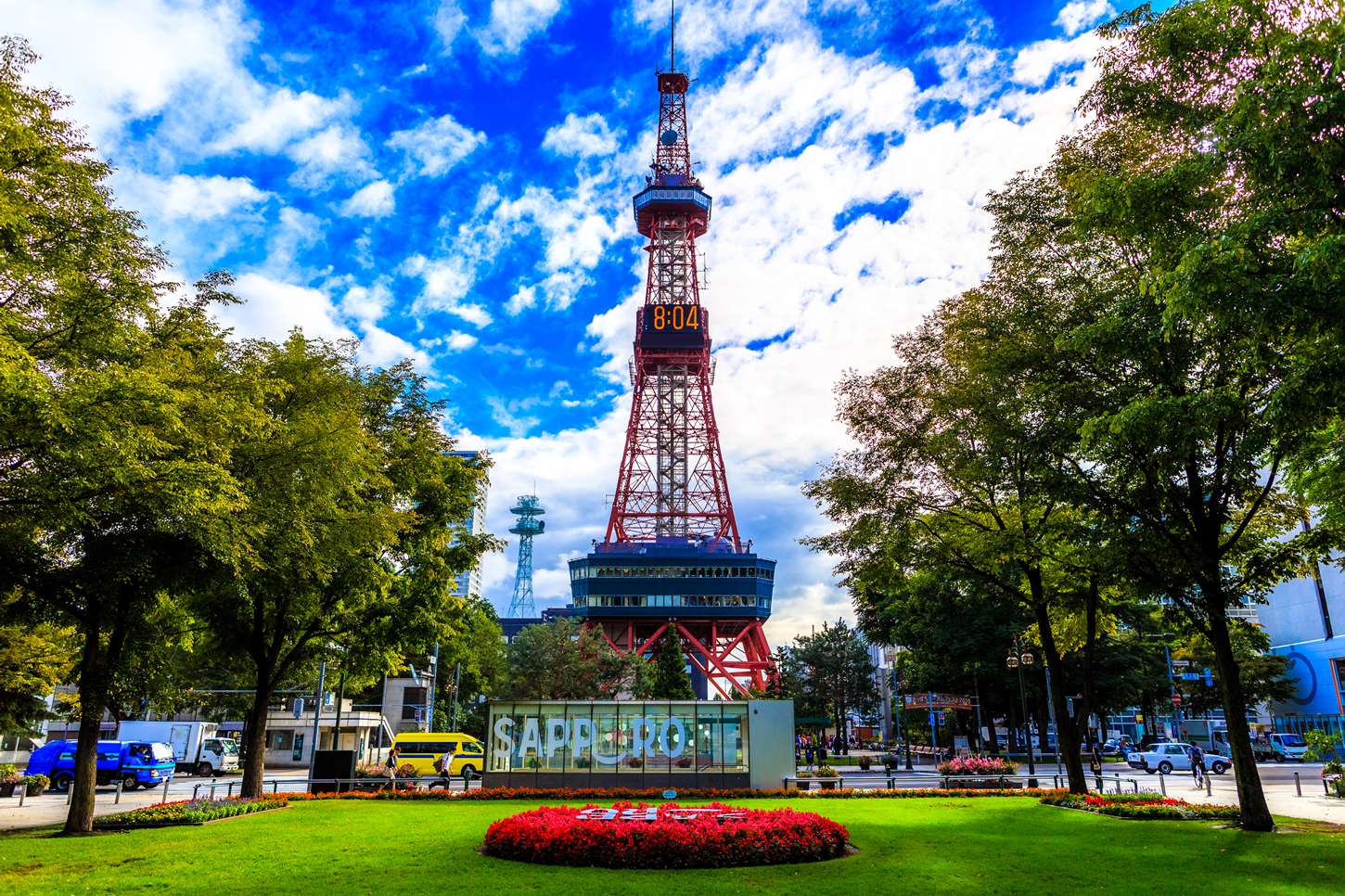Sapporo TV Tower and Odori park in Sapporo, Japan