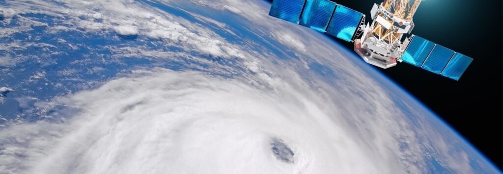 Giant typhoon cloud seen from space